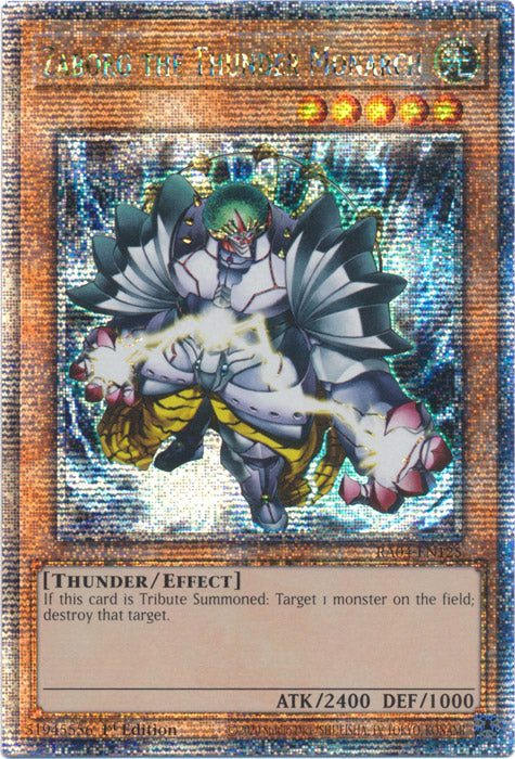 Zaborg the Thunder Monarch - RA04-EN125 - Quarter Century Secret Rare - 1st Edition
