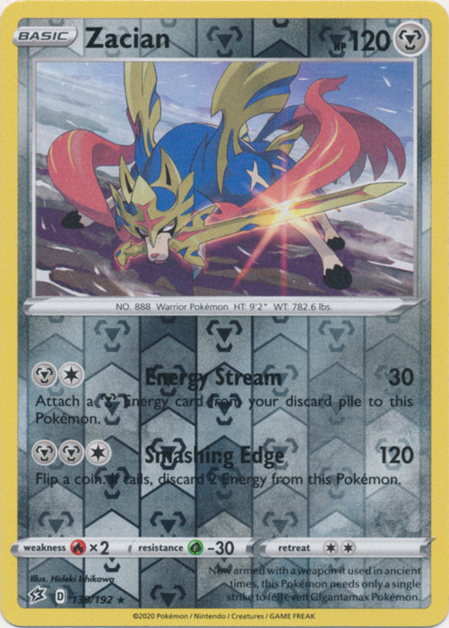 Zacian - 139/192 - Rare - Reverse Holo available at 401 Games Canada