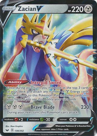 Zacian V - 138/202 - Ultra Rare available at 401 Games Canada