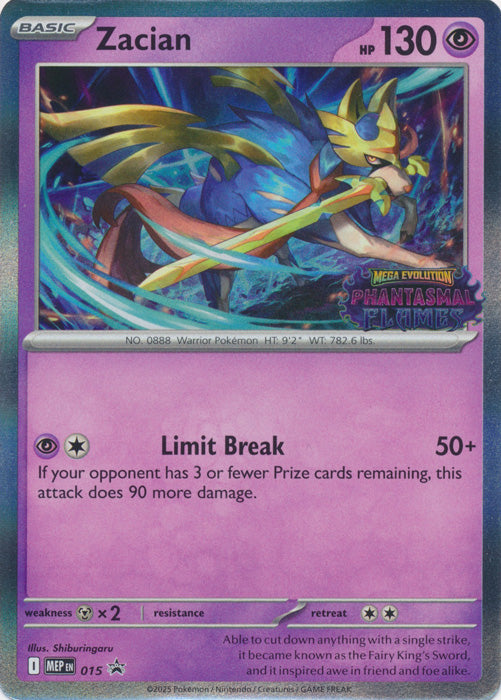 Zacian (Pre-Release) - MEP015 - Promo