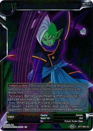 Zamasu, Inviting Despair - BT7-092 - Uncommon (FOIL) available at 401 Games Canada