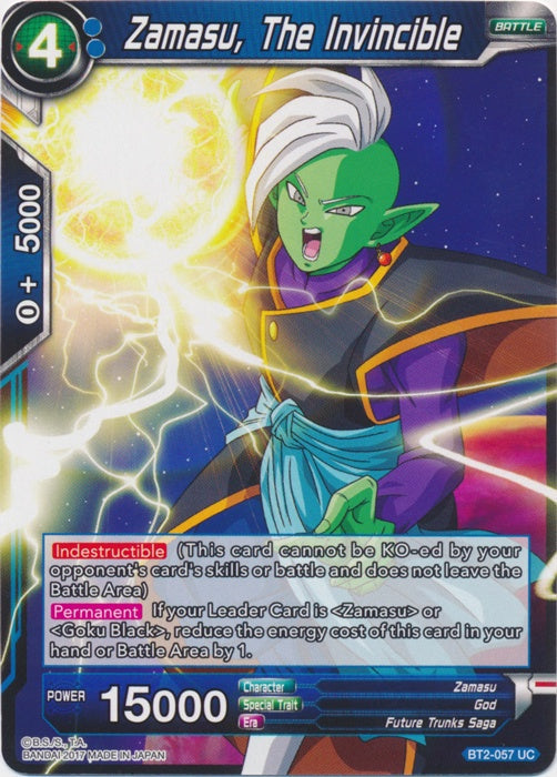 Zamasu, The Invincible - BT2-057 - Uncommon available at 401 Games Canada