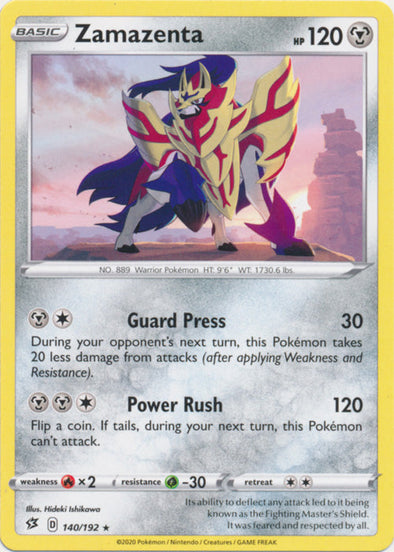 Zamazenta - 140/192 - Rare available at 401 Games Canada