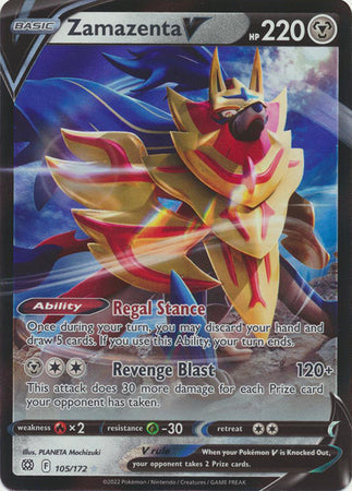 Zamazenta V - 105/172 - Ultra Rare available at 401 Games Canada