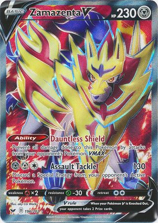 Zamazenta V - 196/202 - Full Art Ultra Rare available at 401 Games Canada