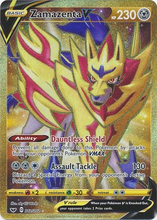 Zamazenta V - 212/202 - Secret Rare available at 401 Games Canada