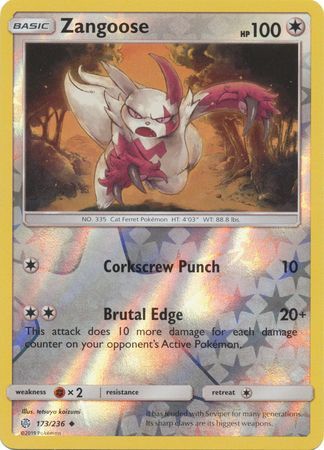 Zangoose - 173/236 - Uncommon - Reverse Holo available at 401 Games Canada