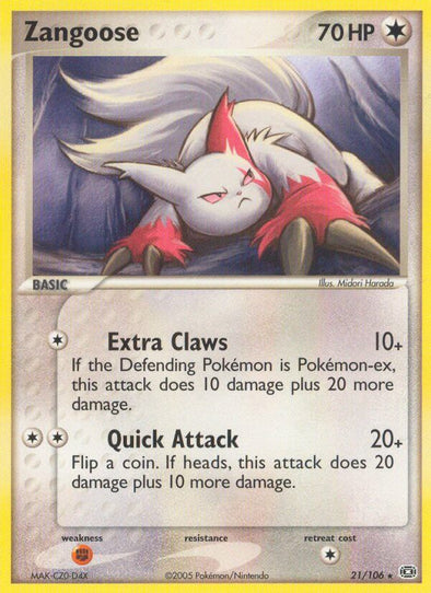 Zangoose - 21/106 - Rare available at 401 Games Canada