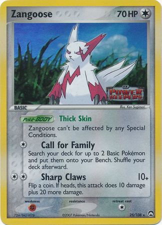 Zangoose - 25/108 - Rare - Reverse Holo available at 401 Games Canada