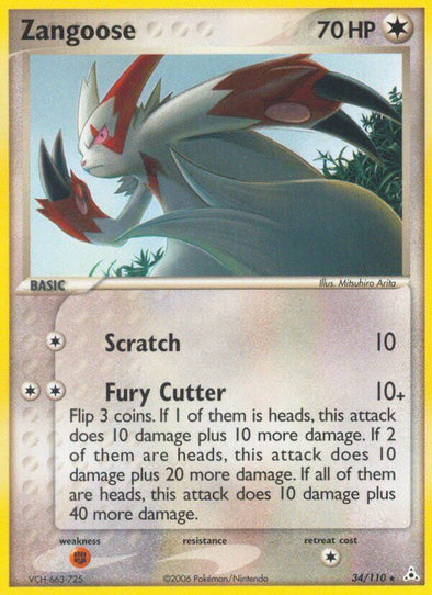 Zangoose - 34/110 - Rare available at 401 Games Canada