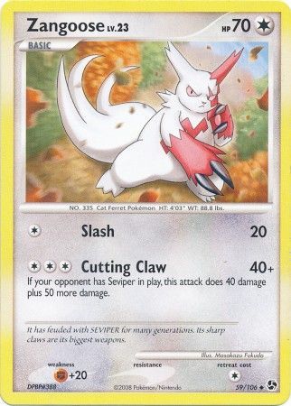 Zangoose - 59/106 - Uncommon available at 401 Games Canada