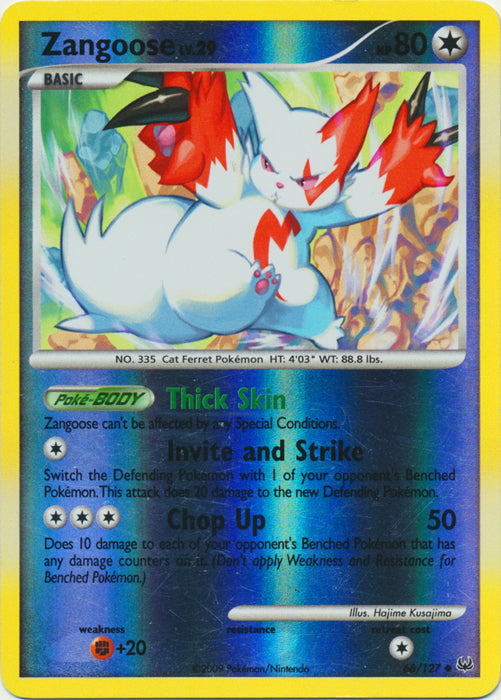 Zangoose - 66/127 - Uncommon - Reverse Holo available at 401 Games Canada