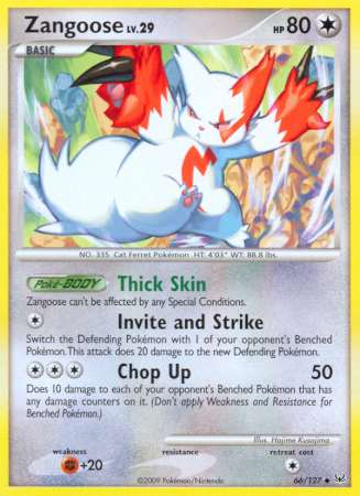 Zangoose - 66/127 - Uncommon available at 401 Games Canada