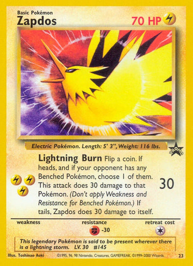 Zapdos - 23 - Promo (Movie 2000) available at 401 Games Canada