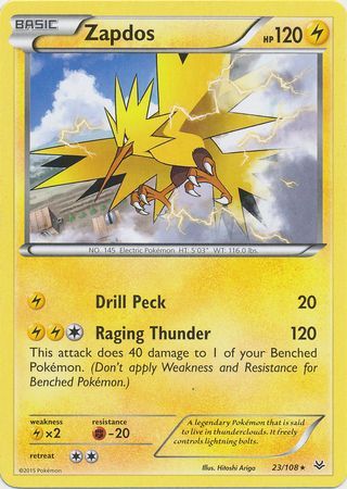 Zapdos - 23/108 - Rare available at 401 Games Canada