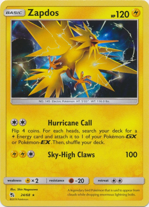 Zapdos - 24/68 - Holo Rare available at 401 Games Canada