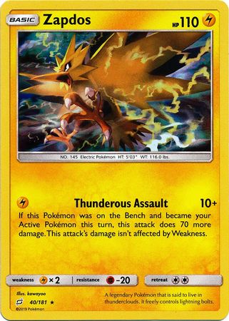 Zapdos - 40/181 - Holo Rare available at 401 Games Canada