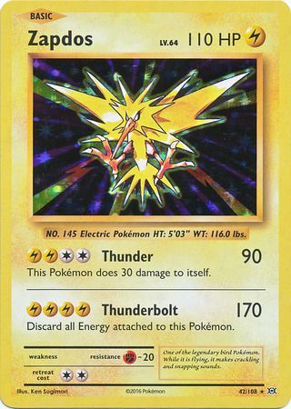 Zapdos - 42/108 - Holo Rare available at 401 Games Canada