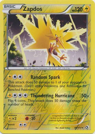 Zapdos - 46/113 - Holo Rare - Reverse Holo available at 401 Games Canada