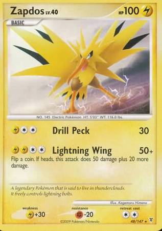 Zapdos - 48/147 - Rare available at 401 Games Canada