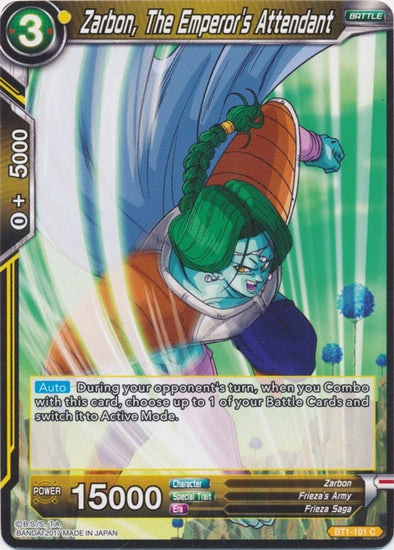 Zarbon, The Emperor's Attendant - BT1-101 - Common (Reprint) available at 401 Games Canada