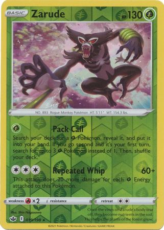 Zarude - 019/198 - Holo Rare - Reverse Holo available at 401 Games Canada