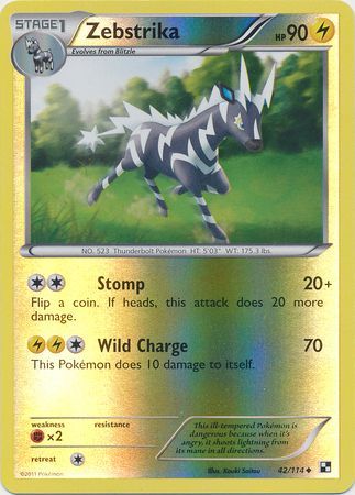 Zebstrika - 42/114 - Uncommon - Reverse Holo available at 401 Games Canada