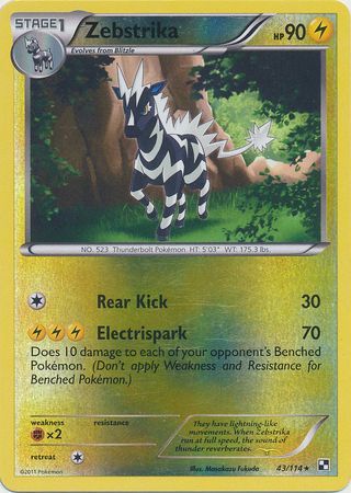 Zebstrika - 43/114 - Rare - Reverse Holo available at 401 Games Canada