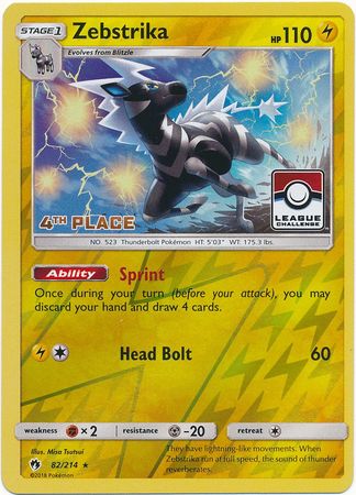 Zebstrika - 82/214 - League Promo (4th Place) available at 401 Games Canada