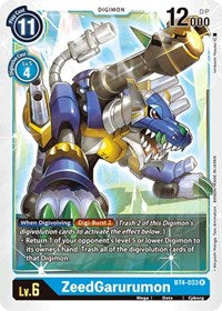 ZeedGarurumon - BT4-033 - Rare available at 401 Games Canada