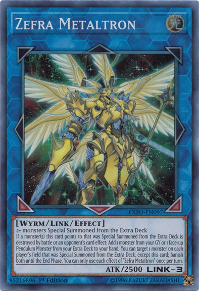 Zefra Metaltron - EXFO-EN097 - Super Rare - 1st Edition available at 401 Games Canada