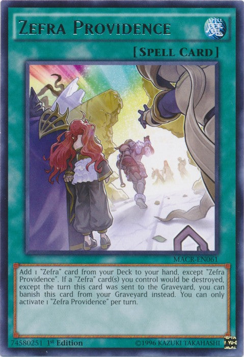Zefra Providence - MACR-EN061 - Rare - 1st Edition available at 401 Games Canada