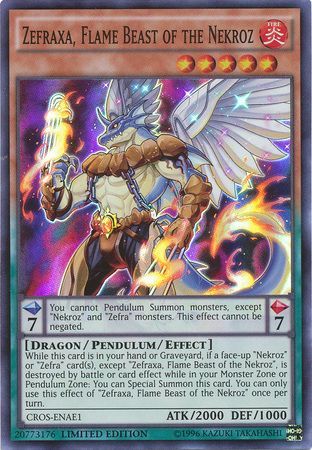 Zefraxa, Flame Beast of the Nekroz - CROS-ENAE1 - Super Rare - Limited Edition available at 401 Games Canada
