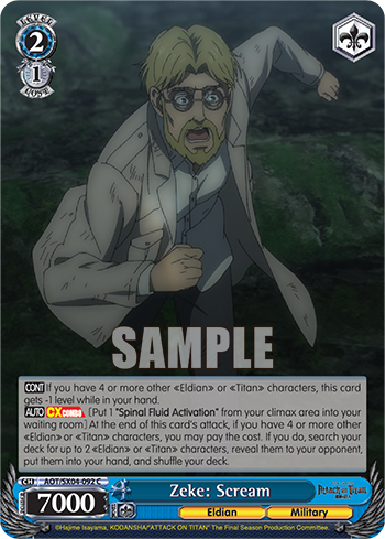 Zeke: Scream - AOT/SX04-E092 - Common available at 401 Games Canada