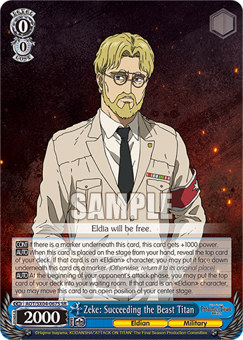 Zeke: Succeeding the Beast Titan - AOT/SX04-E067S - Super Rare available at 401 Games Canada