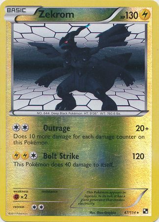 Zekrom - 47/114 - Holo Rare - Reverse Holo available at 401 Games Canada