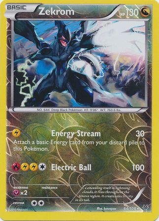 Zekrom - 64/108 - Holo Rare - Reverse Holo available at 401 Games Canada