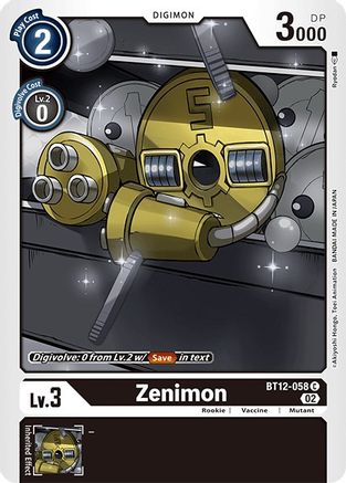 Zenimon - BT12-058 - Common available at 401 Games Canada