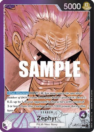 Zephyr (Alternate Art) - OP02-072 - Leader available at 401 Games Canada