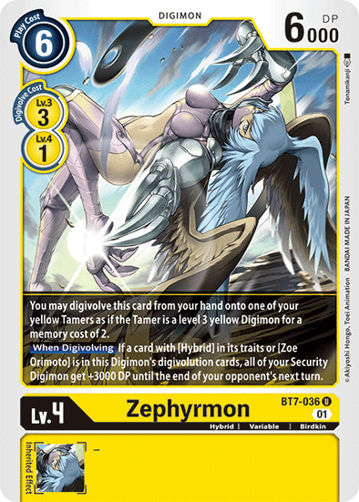 Zephyrmon - BT7-036 - Uncommon available at 401 Games Canada