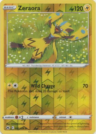 Zeraora - 052/159 - Rare - Reverse Holo available at 401 Games Canada