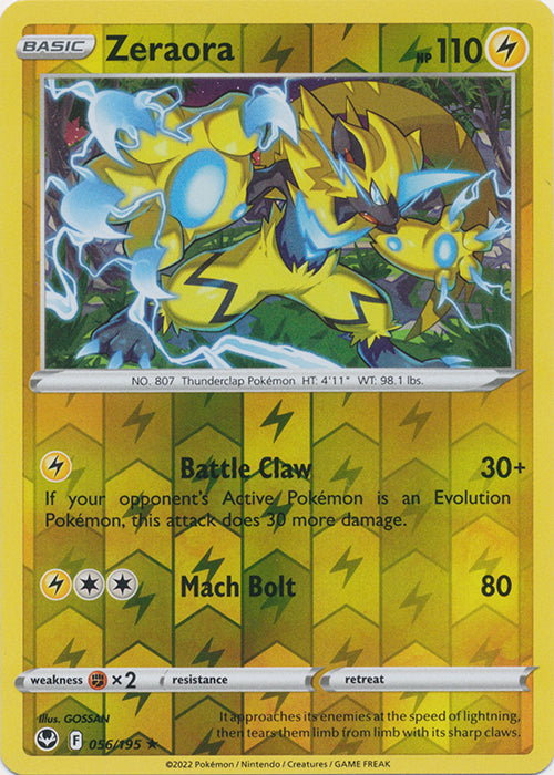 Zeraora - 056/195 - Rare - Reverse Holo available at 401 Games Canada