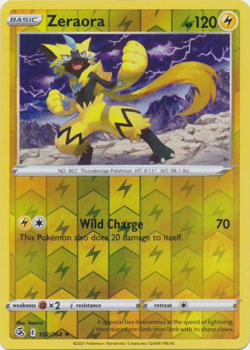 Zeraora - 102/264 - Rare - Reverse Holo available at 401 Games Canada