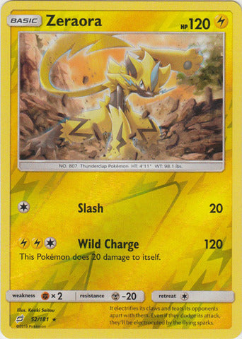 Zeraora - 52/181 - Holo Rare - Reverse Holo available at 401 Games Canada