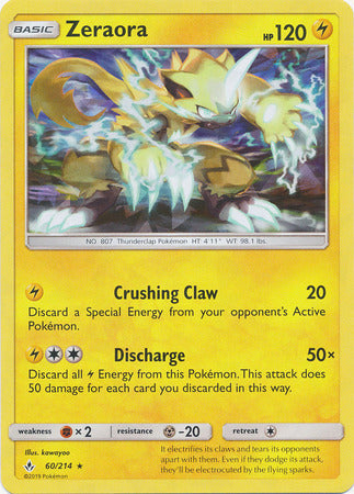 Zeraora - 60/214 - Shattered Holo Rare - Theme Deck Exclusive available at 401 Games Canada