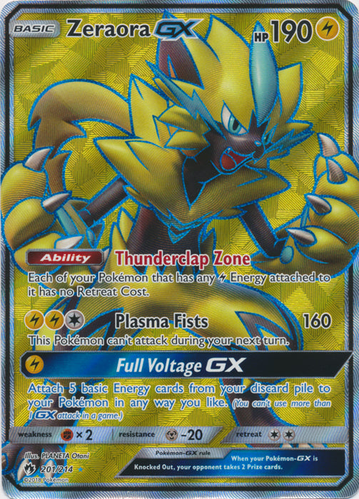 Zeraora GX - 201/214 - Full Art Ultra Rare available at 401 Games Canada