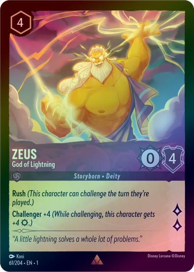 Zeus (God of Lightning) - 61/204 - Rare (Foil) available at 401 Games Canada