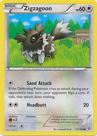 Zigzagoon - 111/160 - Common available at 401 Games Canada