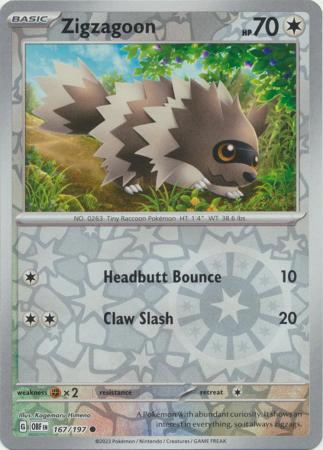 Zigzagoon - 167/197 - Common - Reverse Holo available at 401 Games Canada