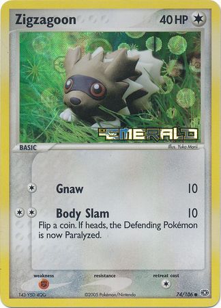 Zigzagoon - 74/106 - Common - Reverse Holo available at 401 Games Canada